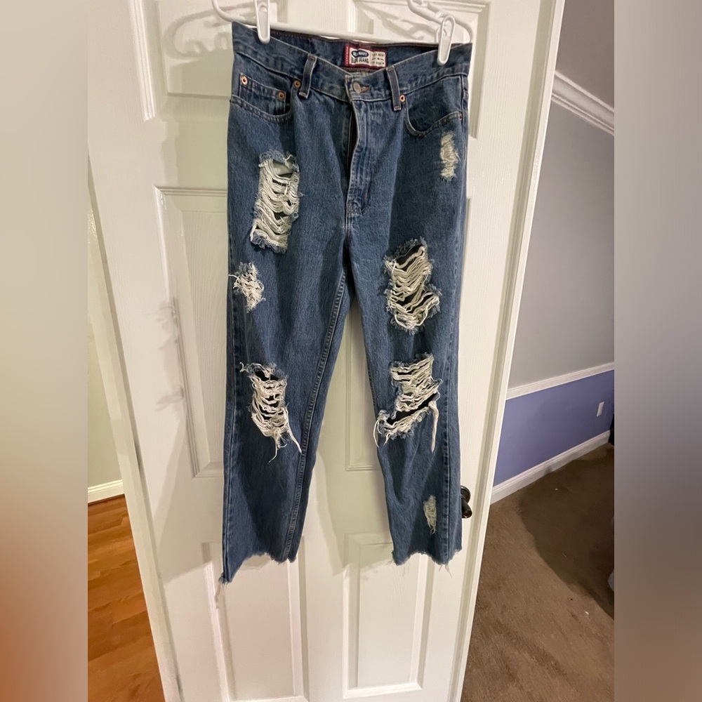 Old Navy Distressed Blue Jeans